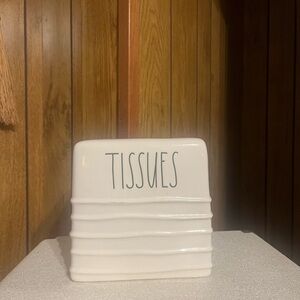 Rae Dunn White Tissue Holder